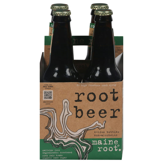 Maine Root Soda Root Beer Sweetened 48 Fo Pack of 6