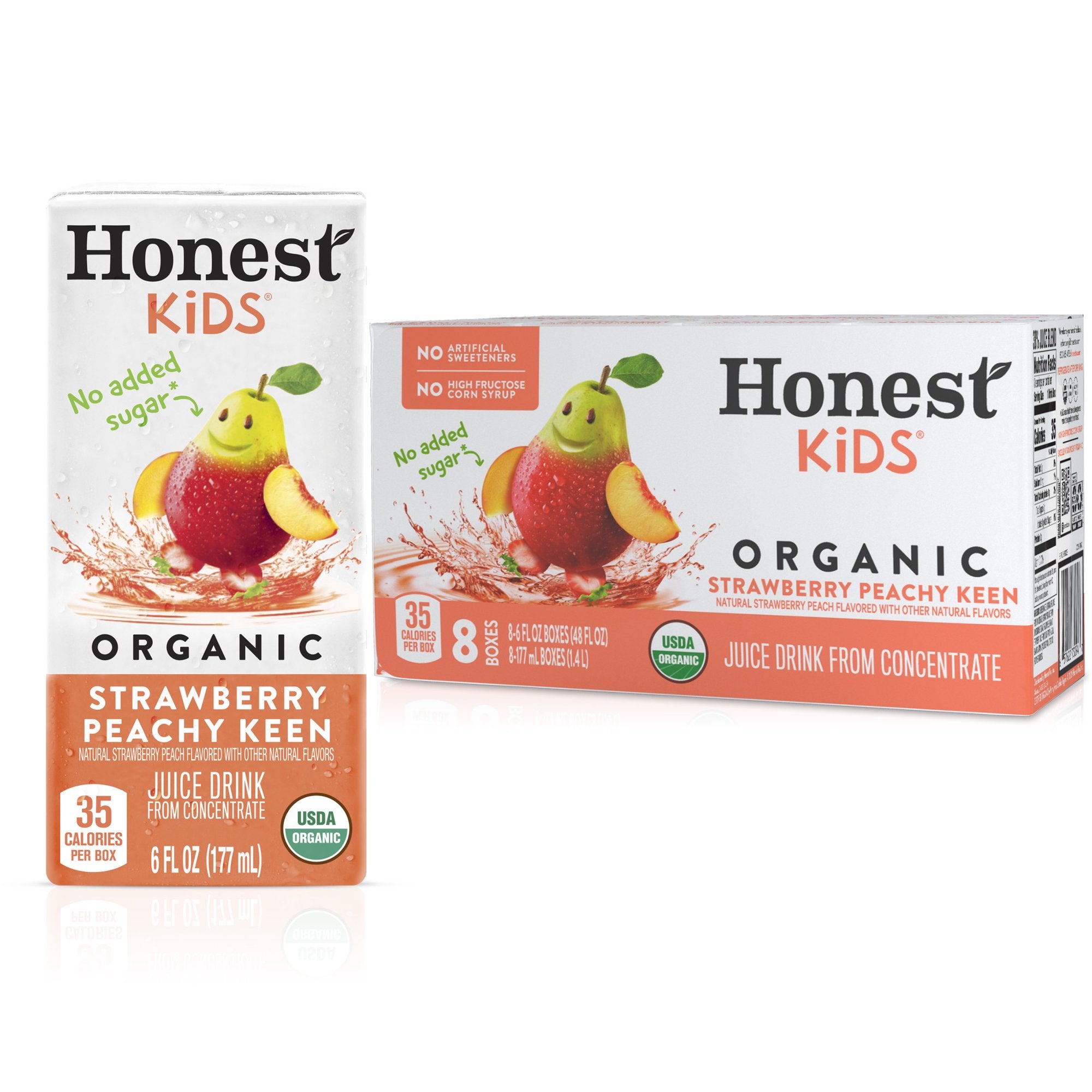 Honest Kids Juice Strawberry Peachy Keen 8-Pack