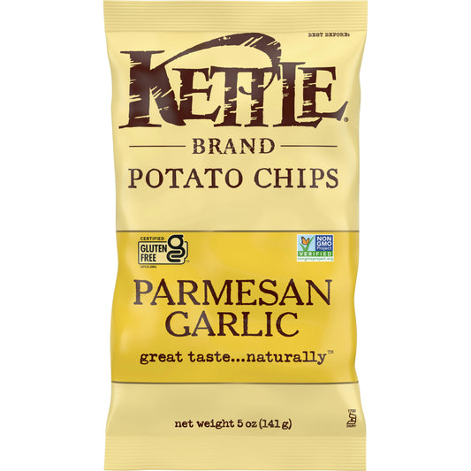 Kettle Foods Chips Garlic Parmesan 5 oz (Pack of 15)