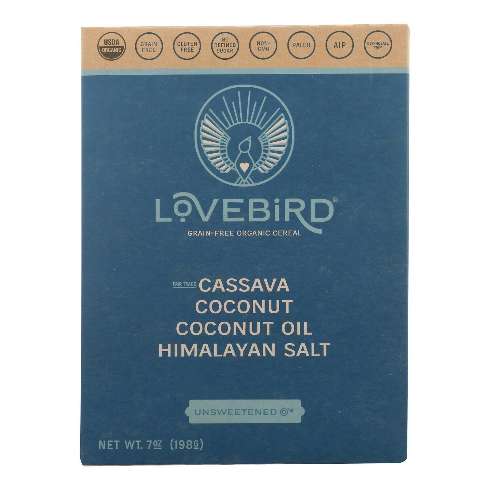 Lovebird Grain Free Unsweet Cereal - 7 oz (Pack of 6)