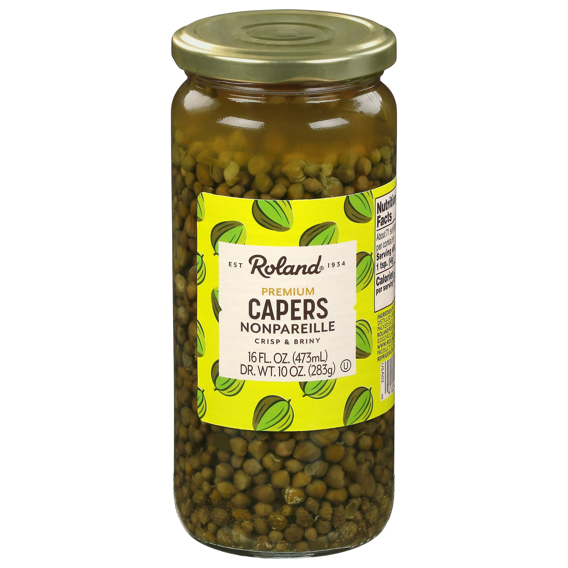 Roland Caper Nonpareille 16 Oz (Pack of 6)
