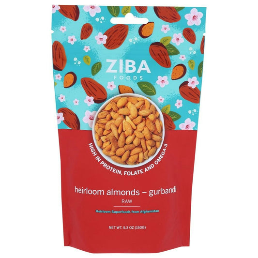 Ziba Foods Gurbandi Raw Heirloom Almonds - 5.3 Ounce (Pack of 6)