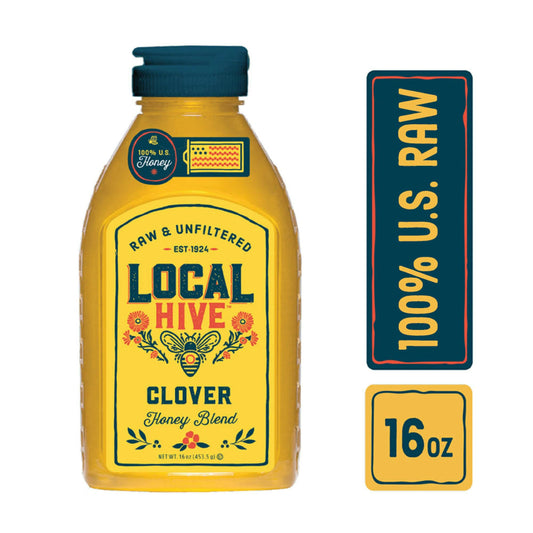 Local Hive Honey Clover Raw 16 Oz Pack of 6