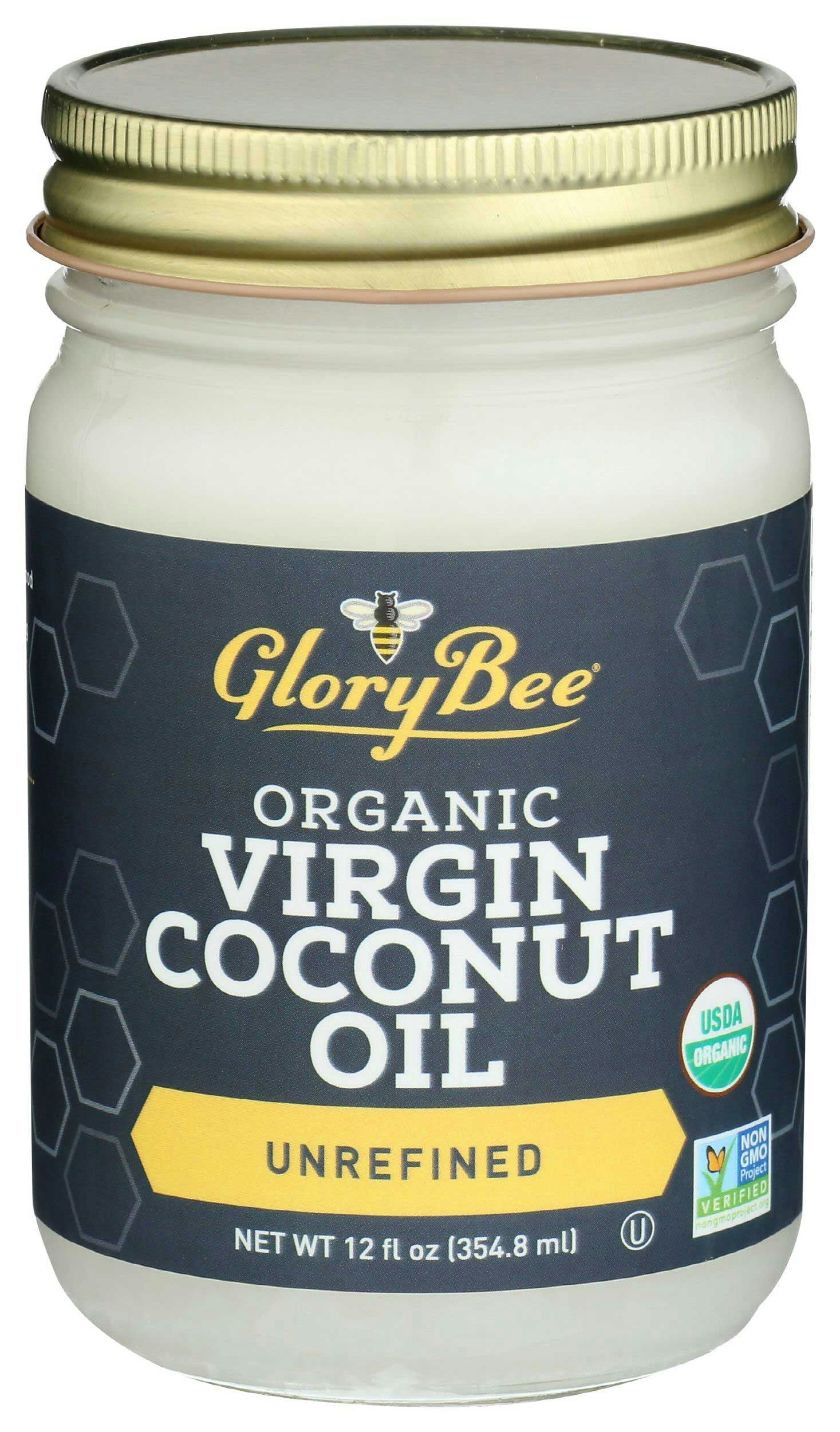 Glorybee Organic Unrefined Extra Virgin Coconut Oil - 12 Ounce (Pack of 6)