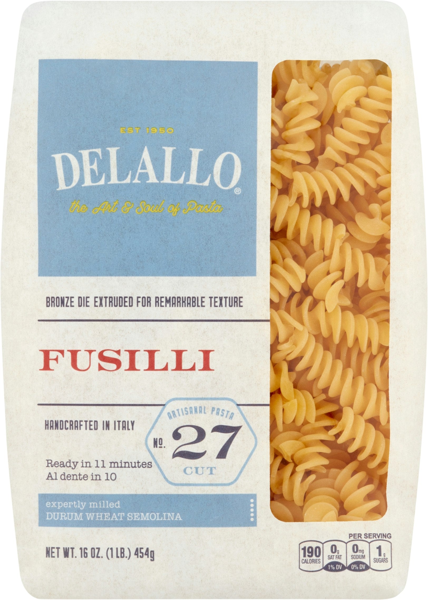 Delallo Fusilli #27 16 oz (Pack of 8)