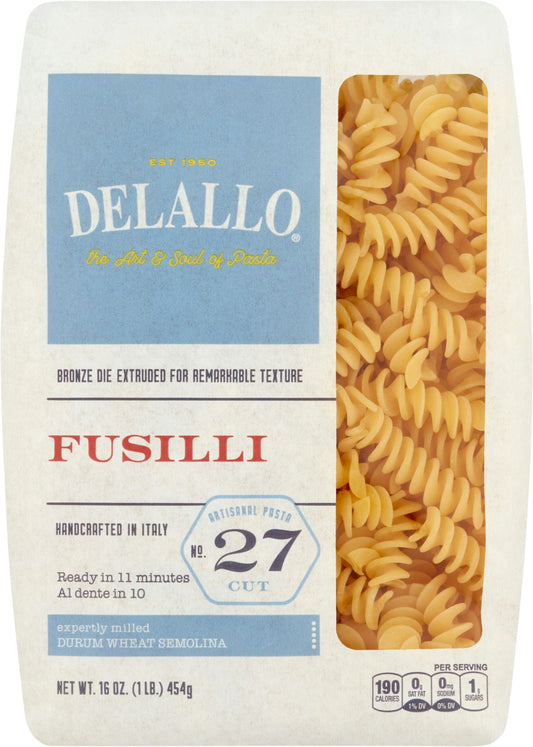 Delallo Fusilli #27 16 oz (Pack of 8)