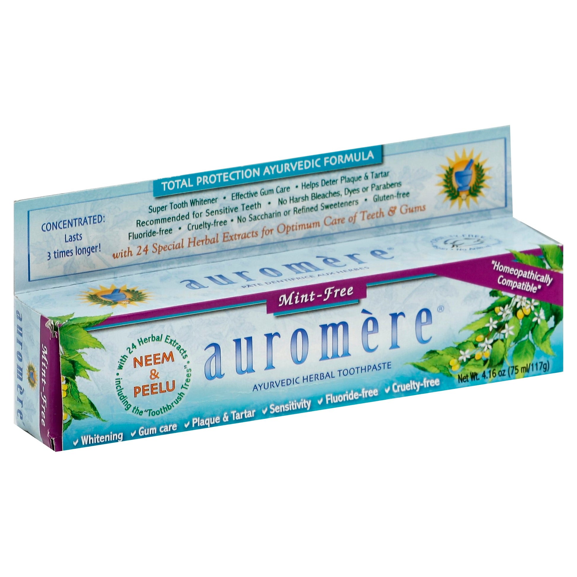 Auromere Toothpaste Mint Free 4.16 oz (Pack of 3)