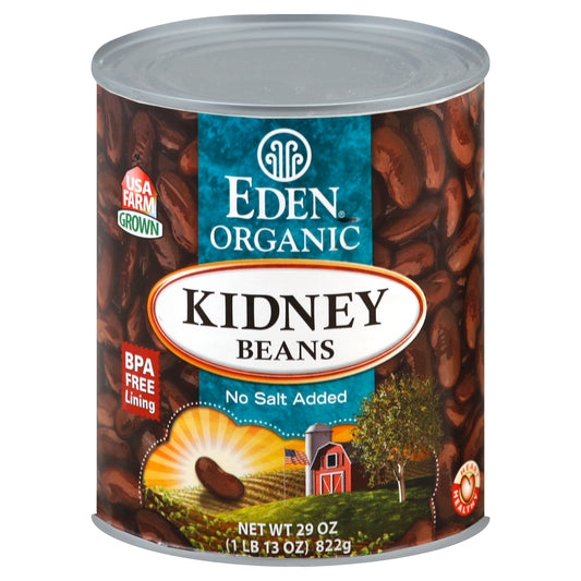 Eden Foods Bean Can Kidney Dark Red Organic 29 Oz (Pack Of 12)