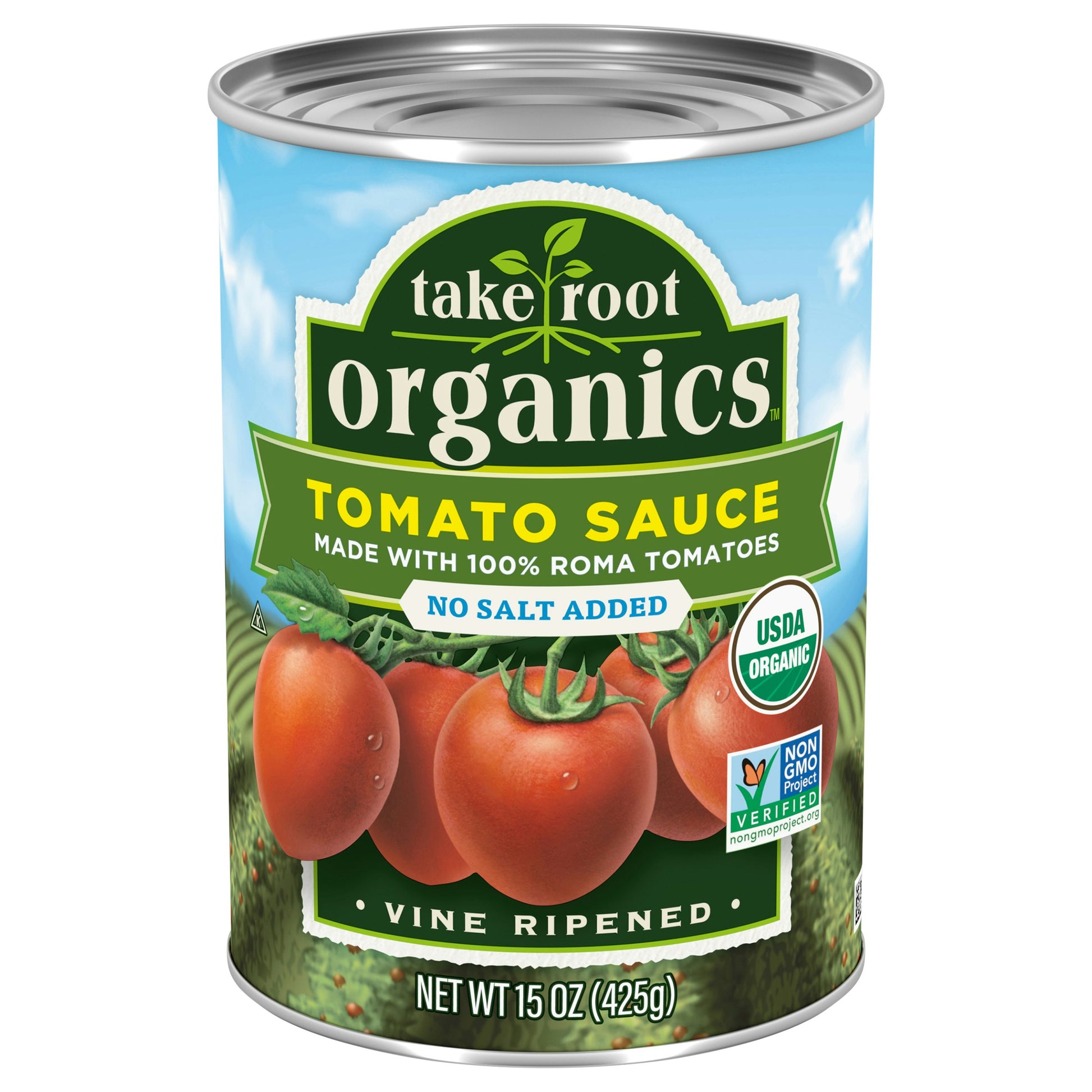 Take Root Organics Sauce Tomato No Salt Added Org 15 oz (Pack of 12)