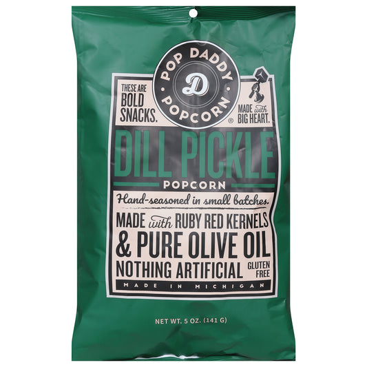 Pop Daddy Popcorn & Pretz Popcorn Dill Pickle 5 Oz (Pack Of 12)