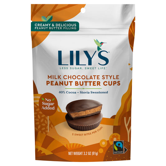 Lilys Sweets Chocolate Milk Chocolate Peanut Butter Cup 3.2 oz (Pack Of 12)