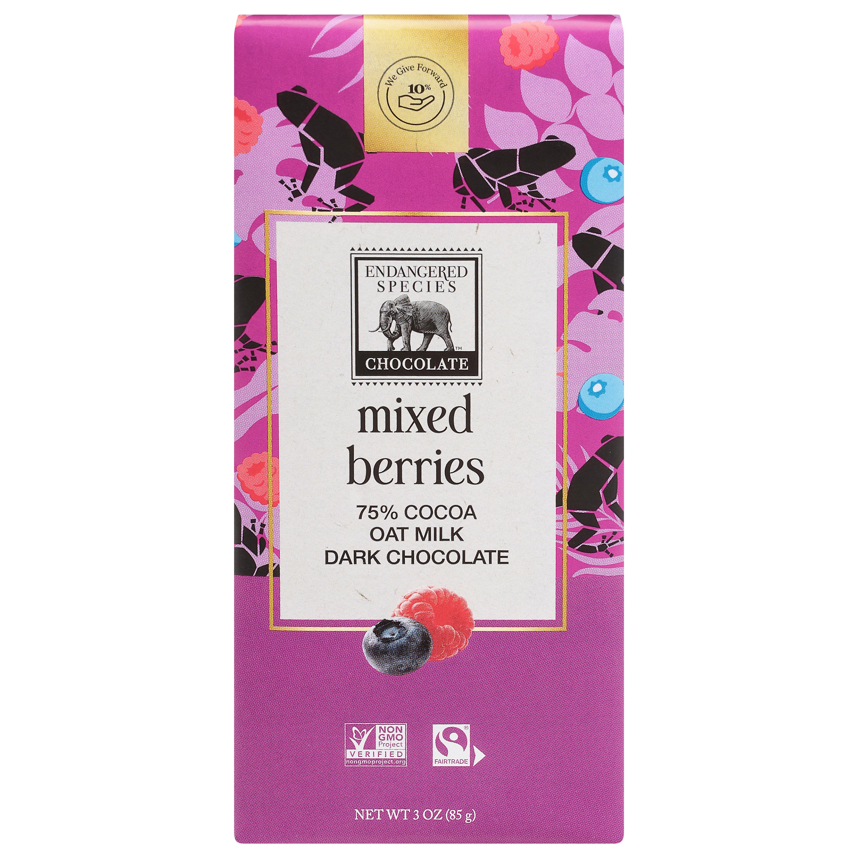 Endangered Species Chocolate Oat Milk Dark Mixed Berry