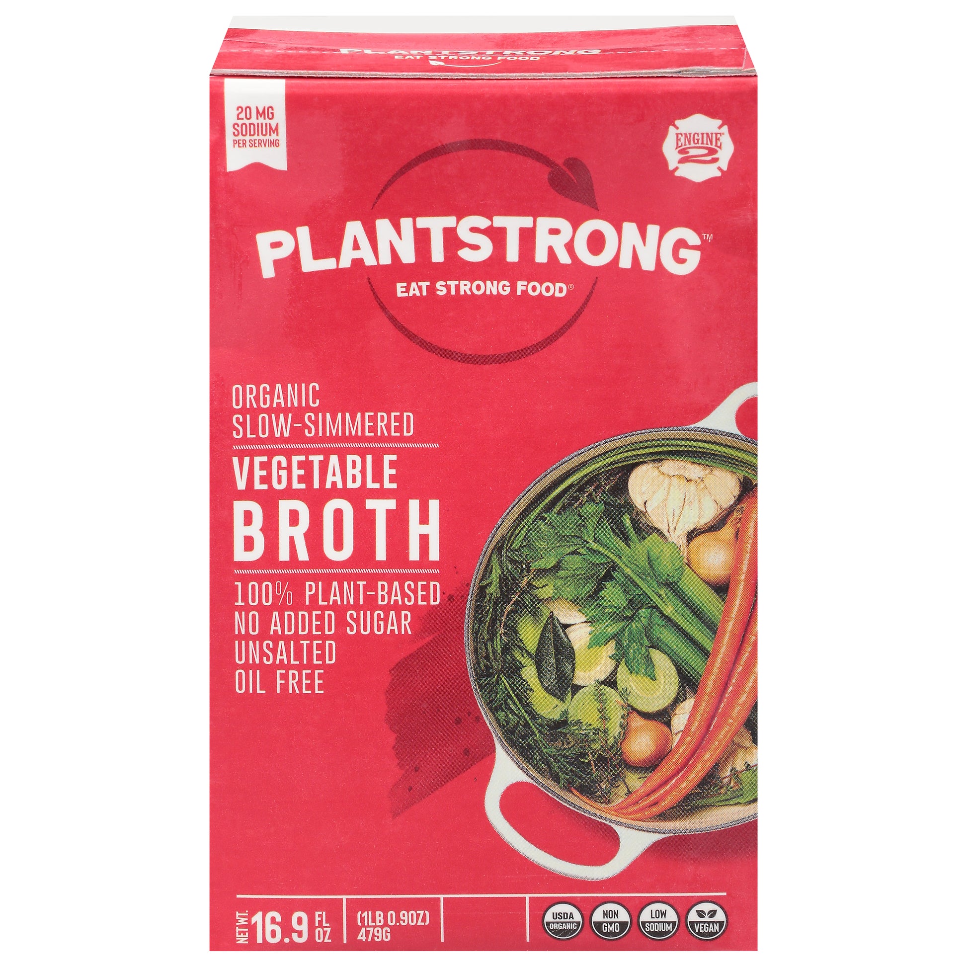 Plantstrong Broth Vegetable Slow Simmered 16.9 FO (Pack Of 6)