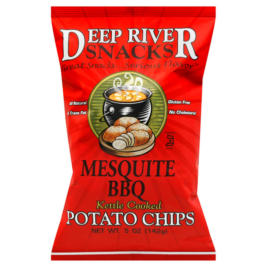 Deep River Chips Kettle Mesquite BBQ 5 Oz Pack of 12