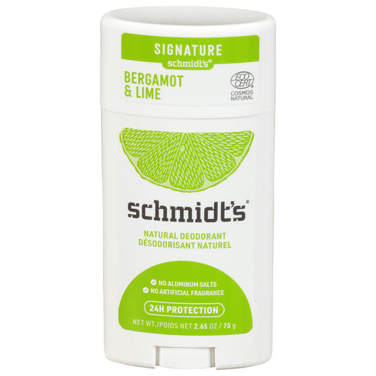 Schmidts Deodorant Bergamot Lime 2.65 oz (Pack of 3)