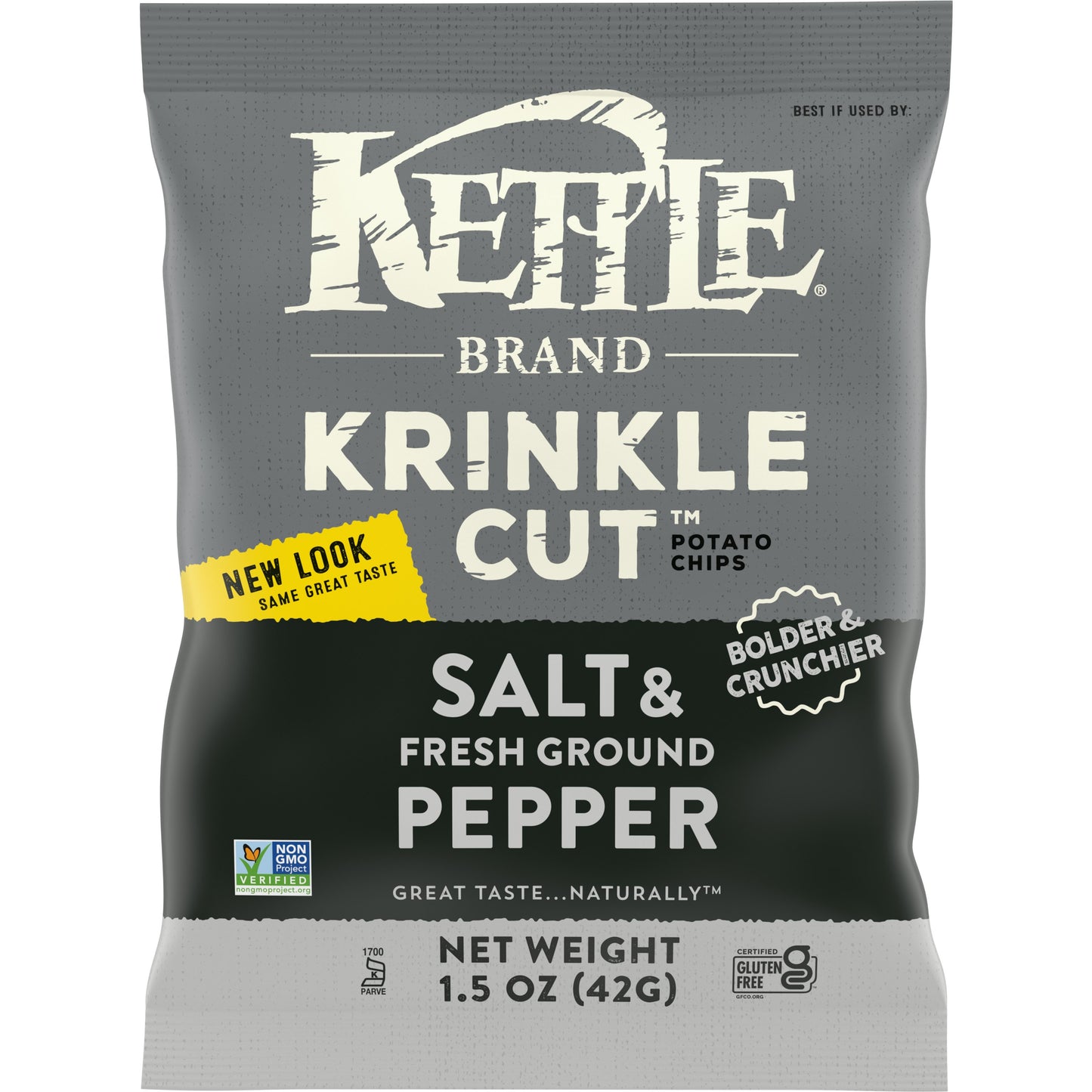 Kettle Foods Chip Potato Sea Salt & Pepper 1.5 oz (Pack of 24)