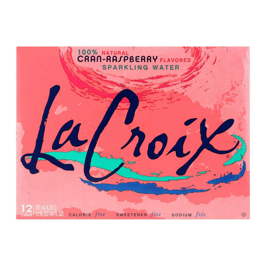 Lacroix Natural Sparkling Water Cran Raspberry 144 Fo Pack of 2