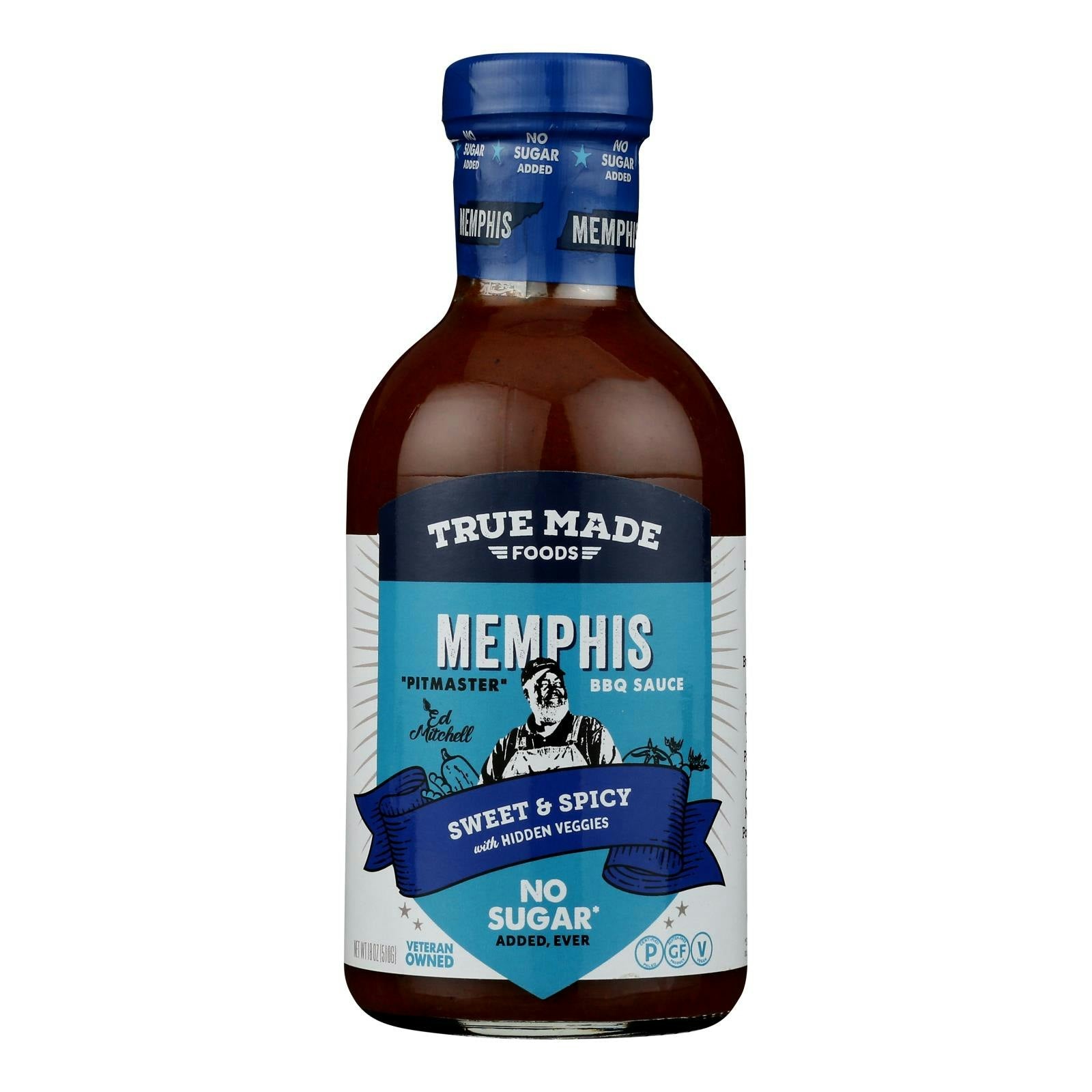 True Made Foods Barbeque Sauce Memphis No Sugar