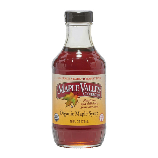 Maple Valley Cooperative Organic Maple Syrup Grade A 16 Oz Pack of 6