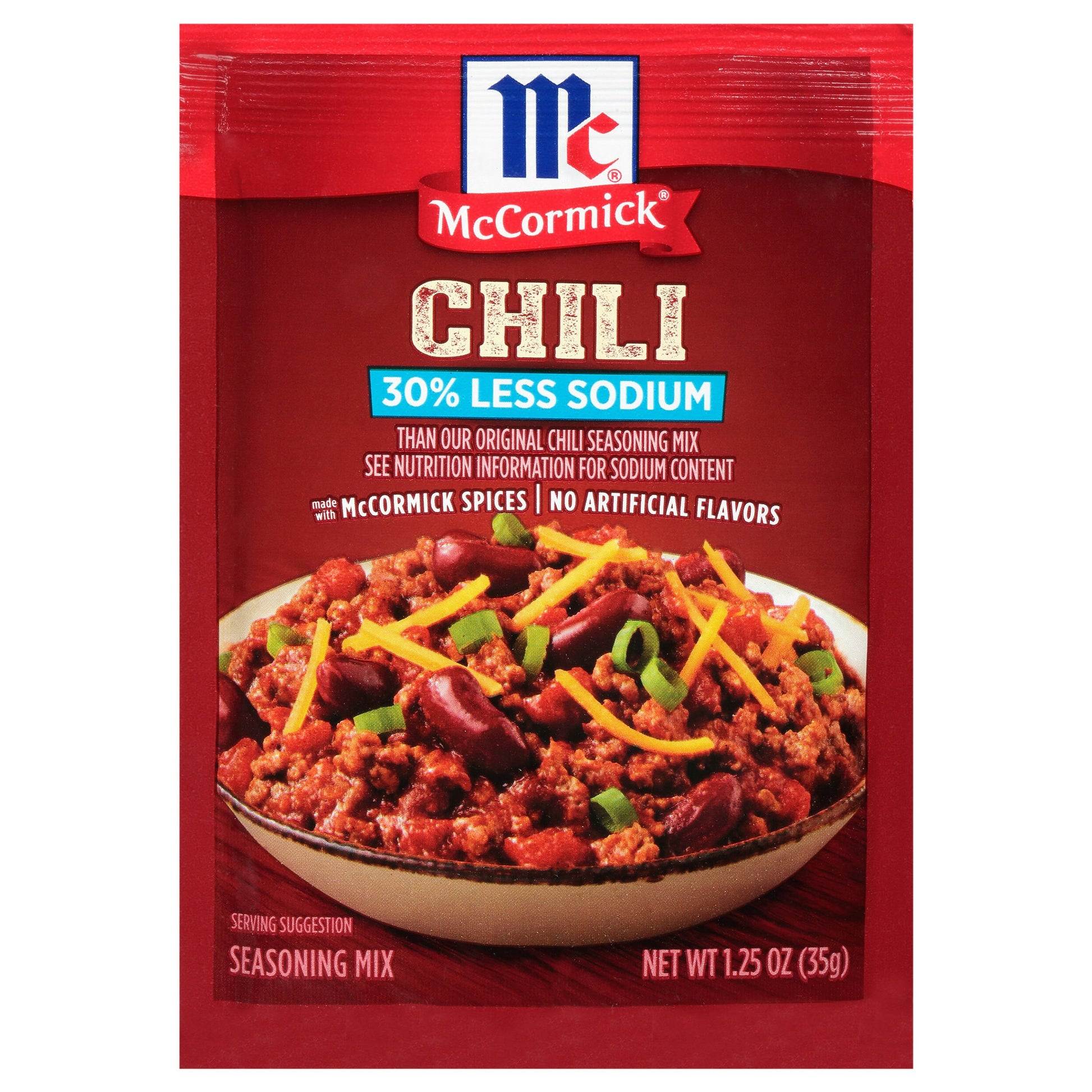 Mc Cormick Mix Chili Sea Salt Less Sodium 1.25 Oz Pack of 12
