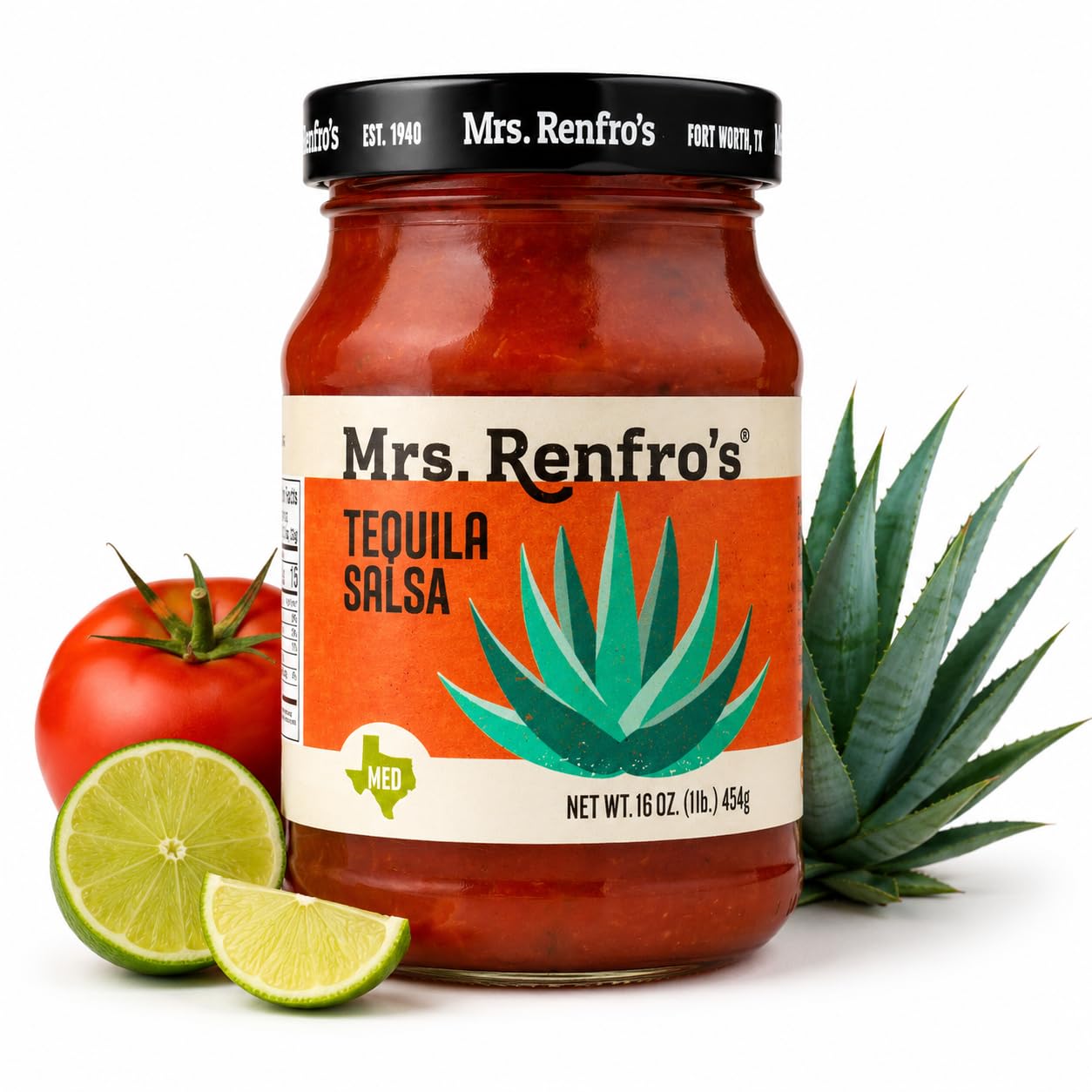 MRS RENFRO (Pack of 12) Mrs Renfro Salsa Tequila Shelf Stable Salsa 16 Oz