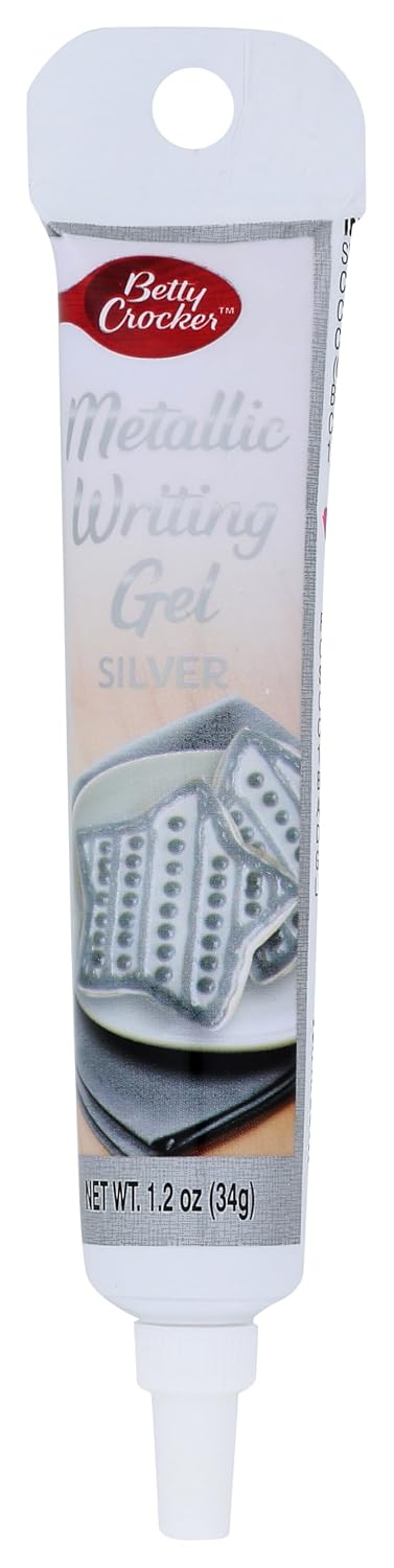 BETTY CROCKER (Pack of 12) Betty Crocker Metallic Gel Sprinkles Silver Baking Decorati 1.25 Oz