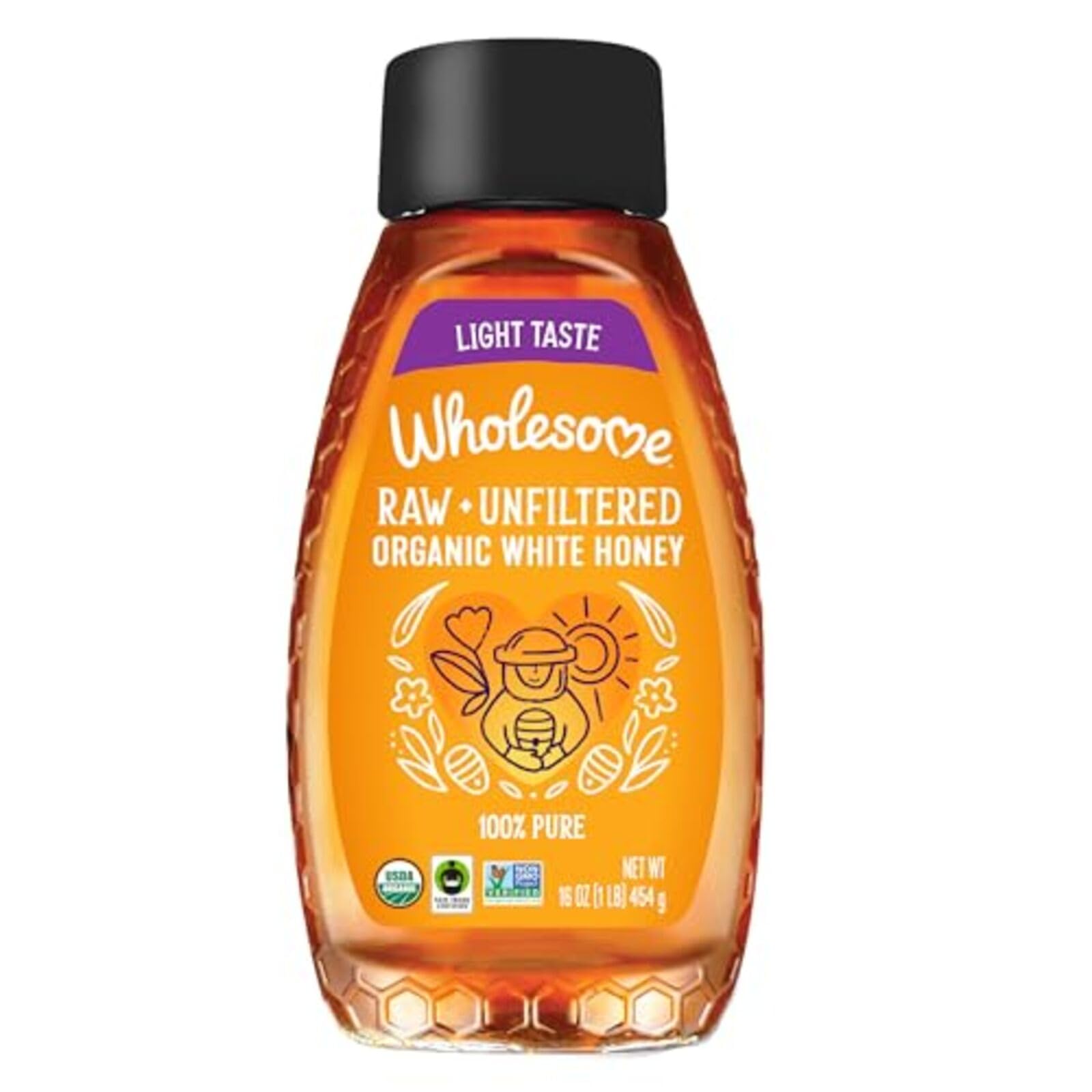 Wholesome Raw Unfiltered Honey Liquid Squeeze Bottle