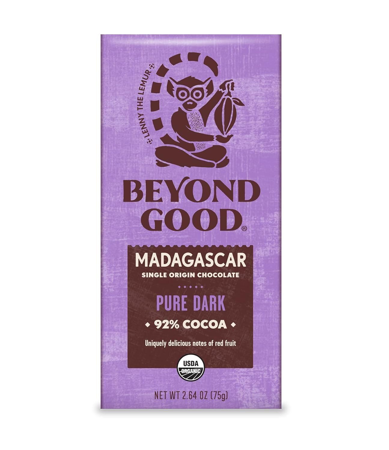 Beyond Good Cocoa 92 Percent Dark Chocolate Bar