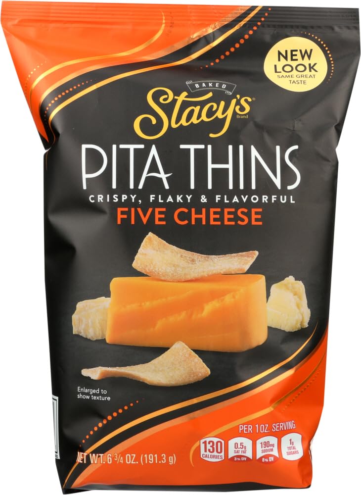 Stacy's Pita Chips Pita Thins 5 Cheeses Flavor