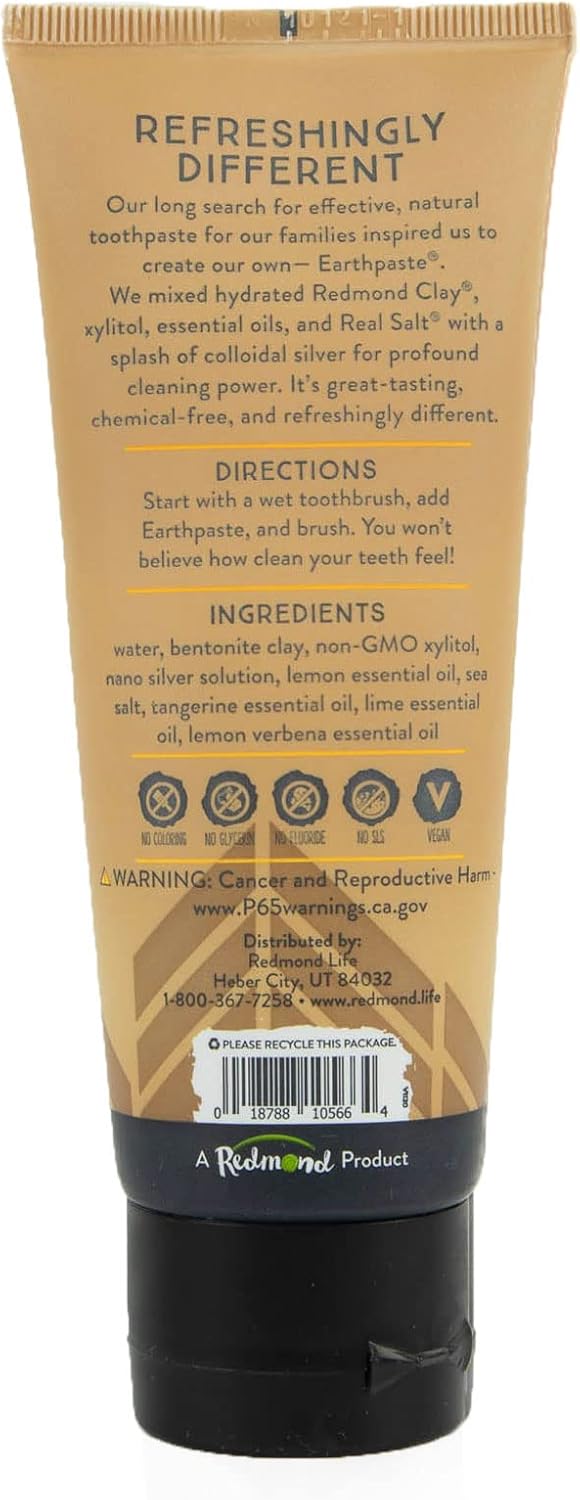 REDMOND (Pack Of 8) Redmond Silver Earth Toothpaste Lemon Twist 4 Oz