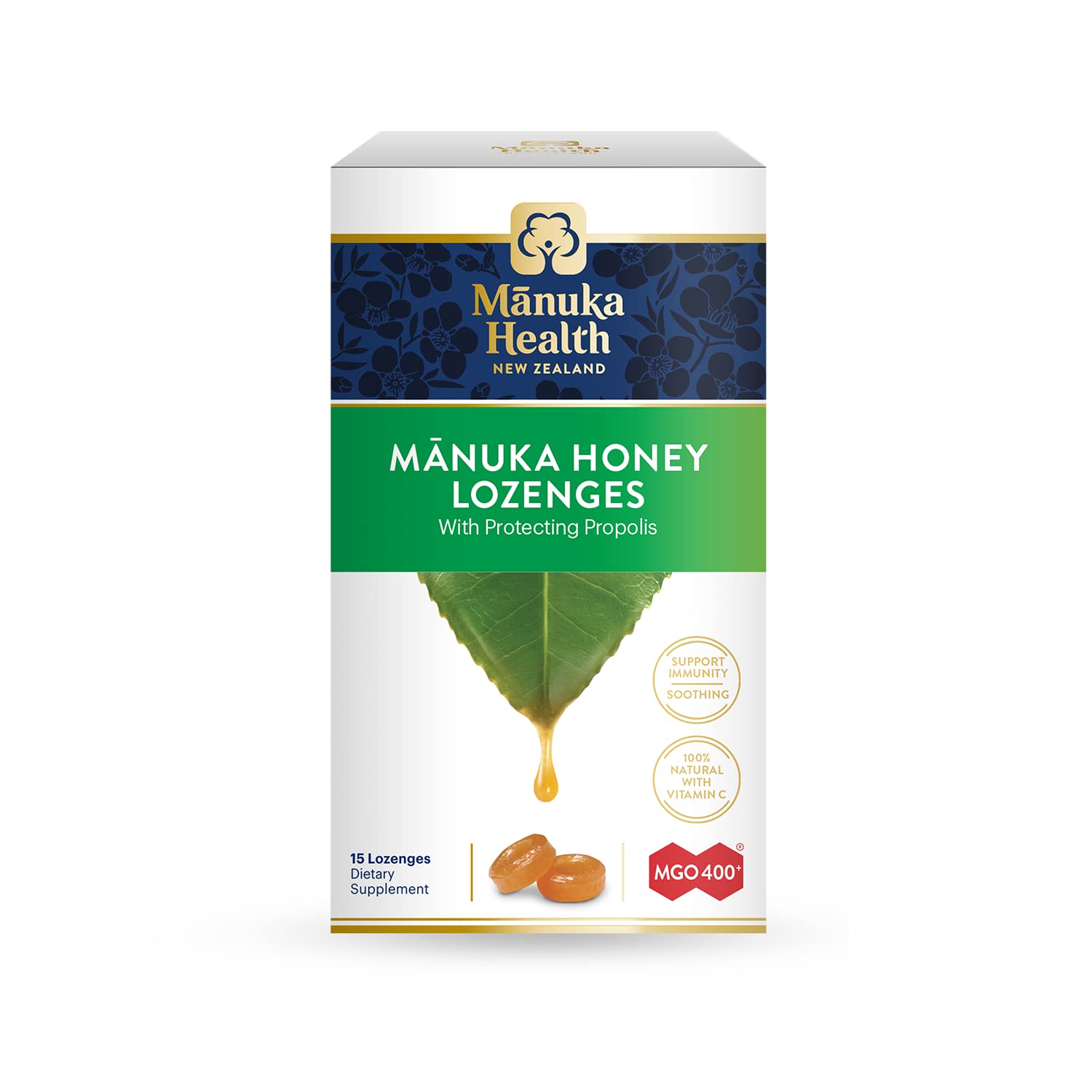 MANUKA HEALTH (Pack of 12) Manuka Health Honey Propolis Lozenges Throat Soothing 15 Pieces
