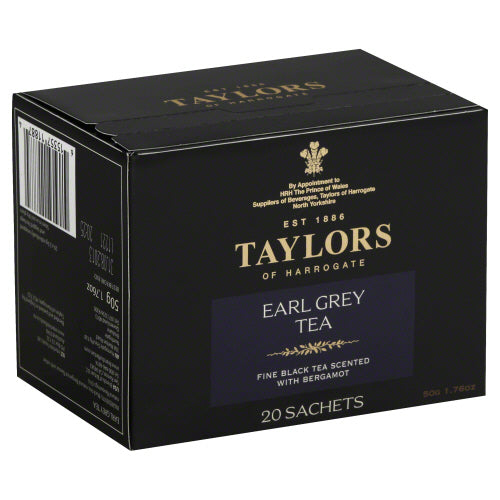 TAYLORS OF HARR (Pack of 12) Taylors of Harrogate Earl Grey Black Tea Bags 20 bag