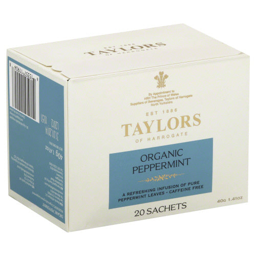 TAYLORS OF HARR (Pack of 12) Taylors of Harrogate Peppermint Organic Herbal Tea Bags 20 bag