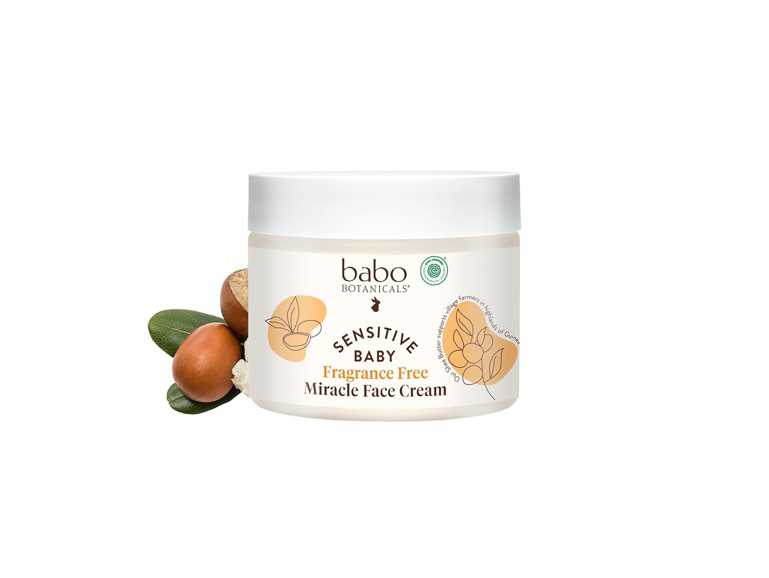 BABOBOTANI (Pack of 4) Babobotani Fragrance Free Cream Baby Skin Bath 2 Oz