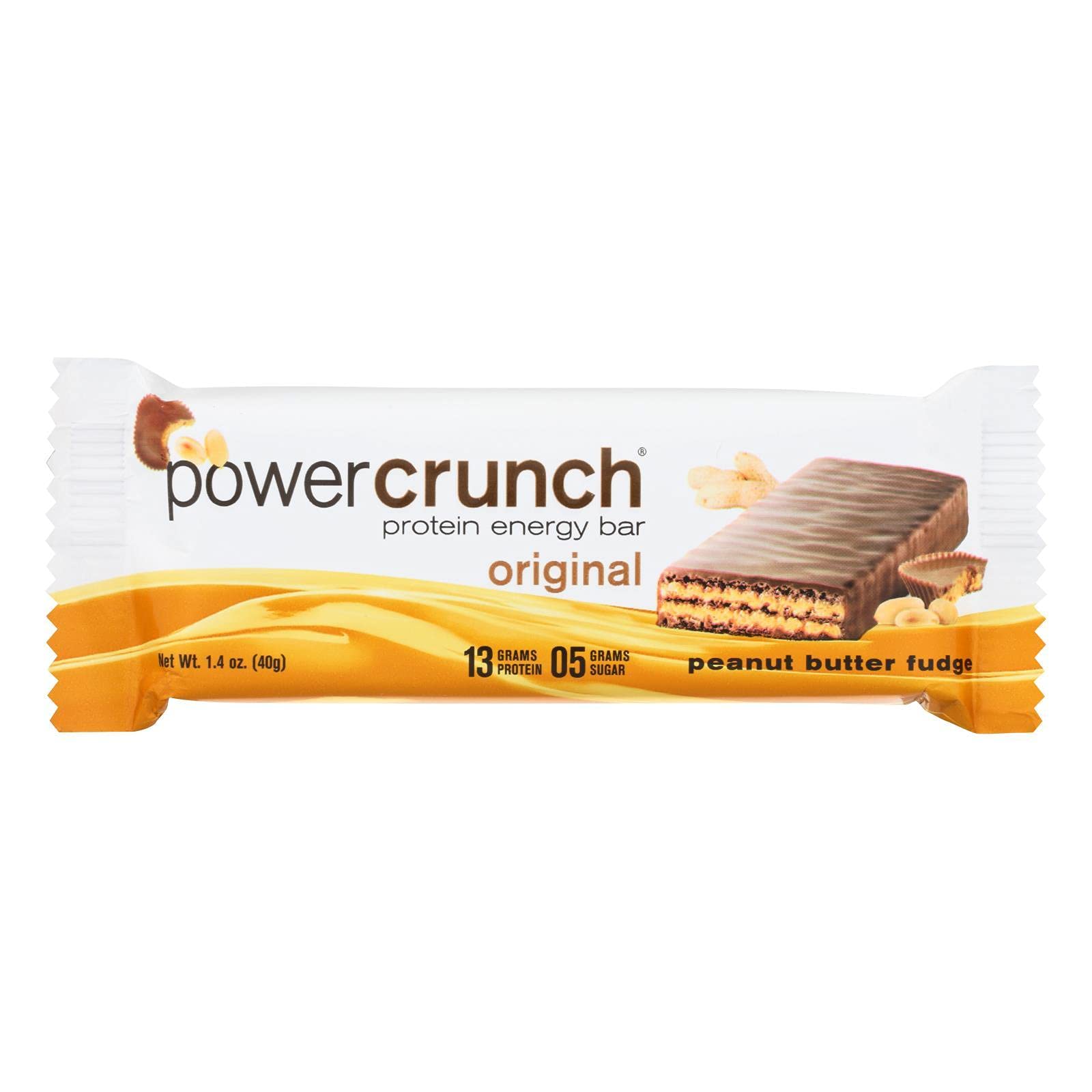POWER CRUNCH (Pack of 36) Power Crunch Performance Protein Bar Peanut Butter Fudge 40 grams