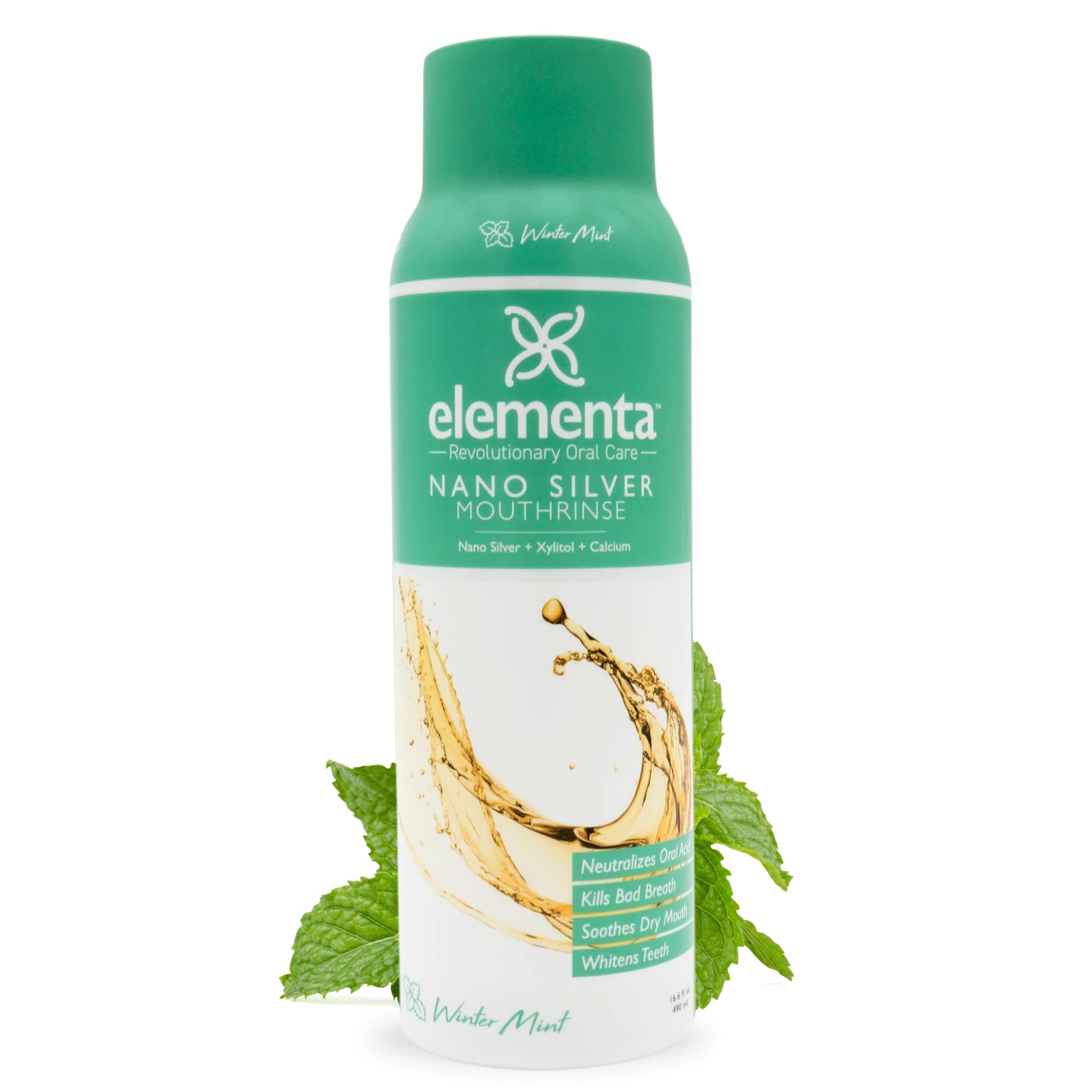 ELEMENTA SILVER (Pack of 3) Delsmile Elementa Silver Mouth Rinse Wintermint 20 Oz