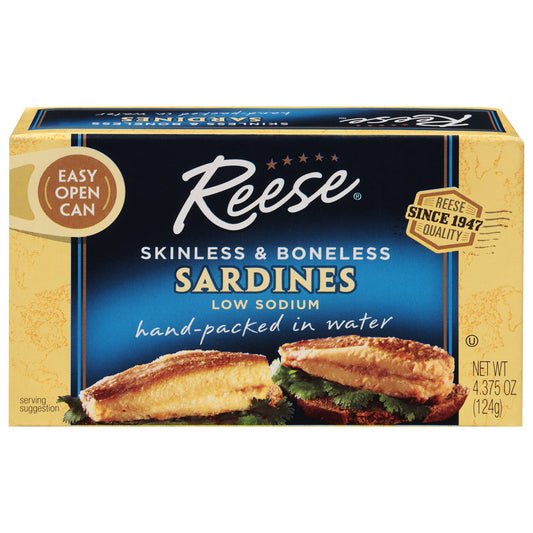Reese Sardine Skinless Boneless Water 4.375 Oz (Pack Of 10)