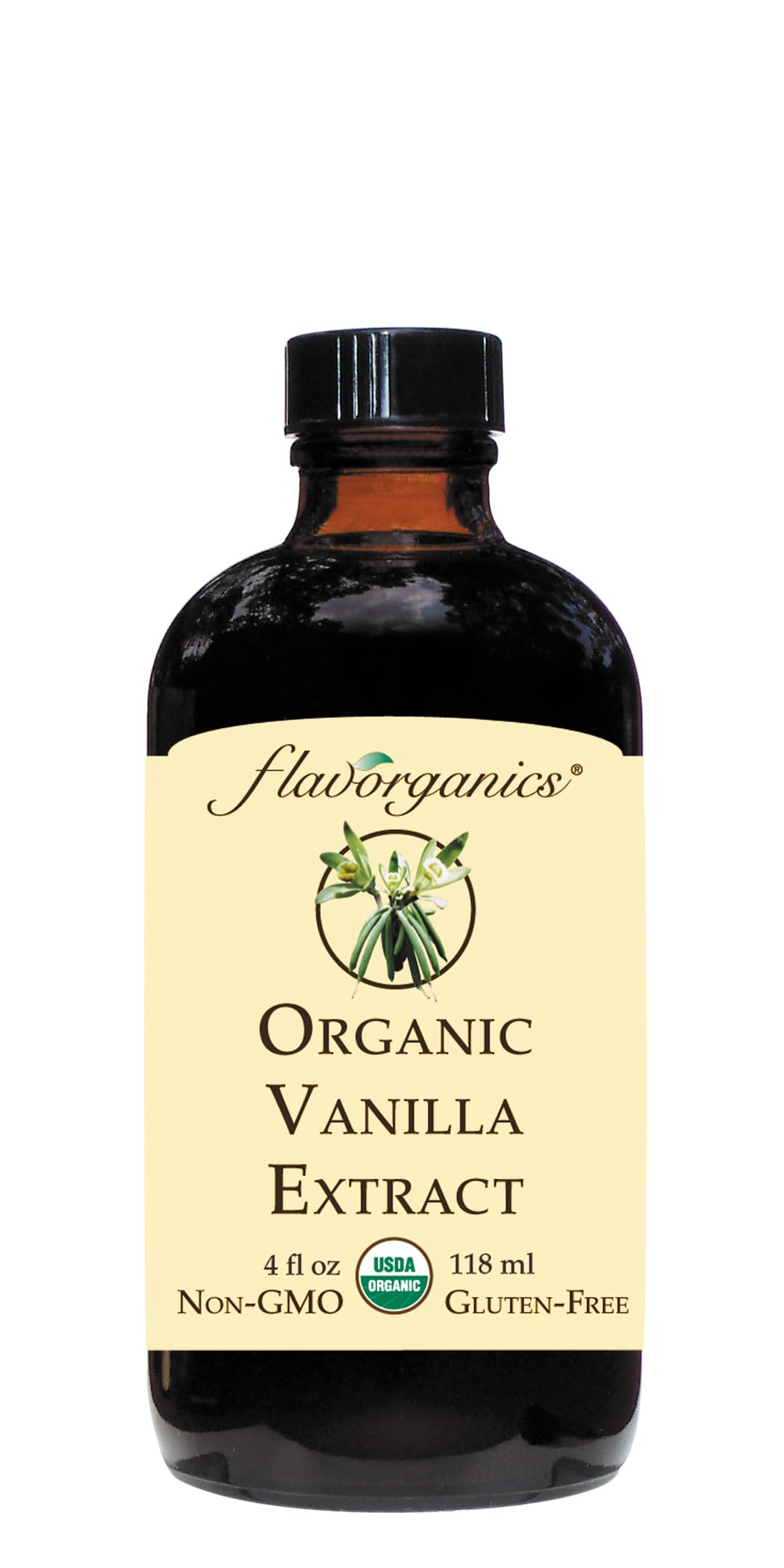 FLAVORGANICS (Pack of 4) Flavorganics Organic Vanilla Extract 4 Oz