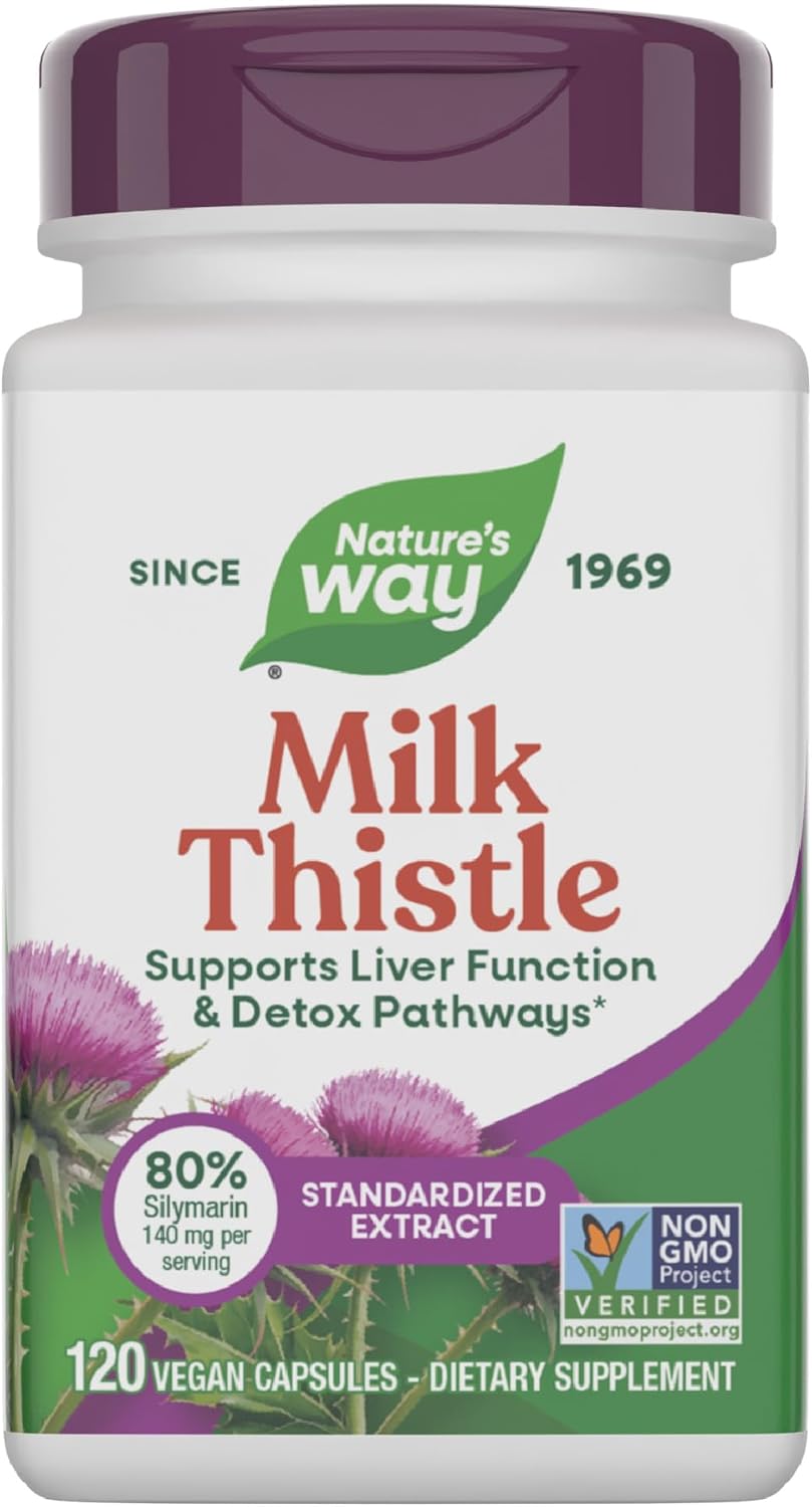 Nature's Way Milk Thistle Standardized 120 Vegetarian Capsules