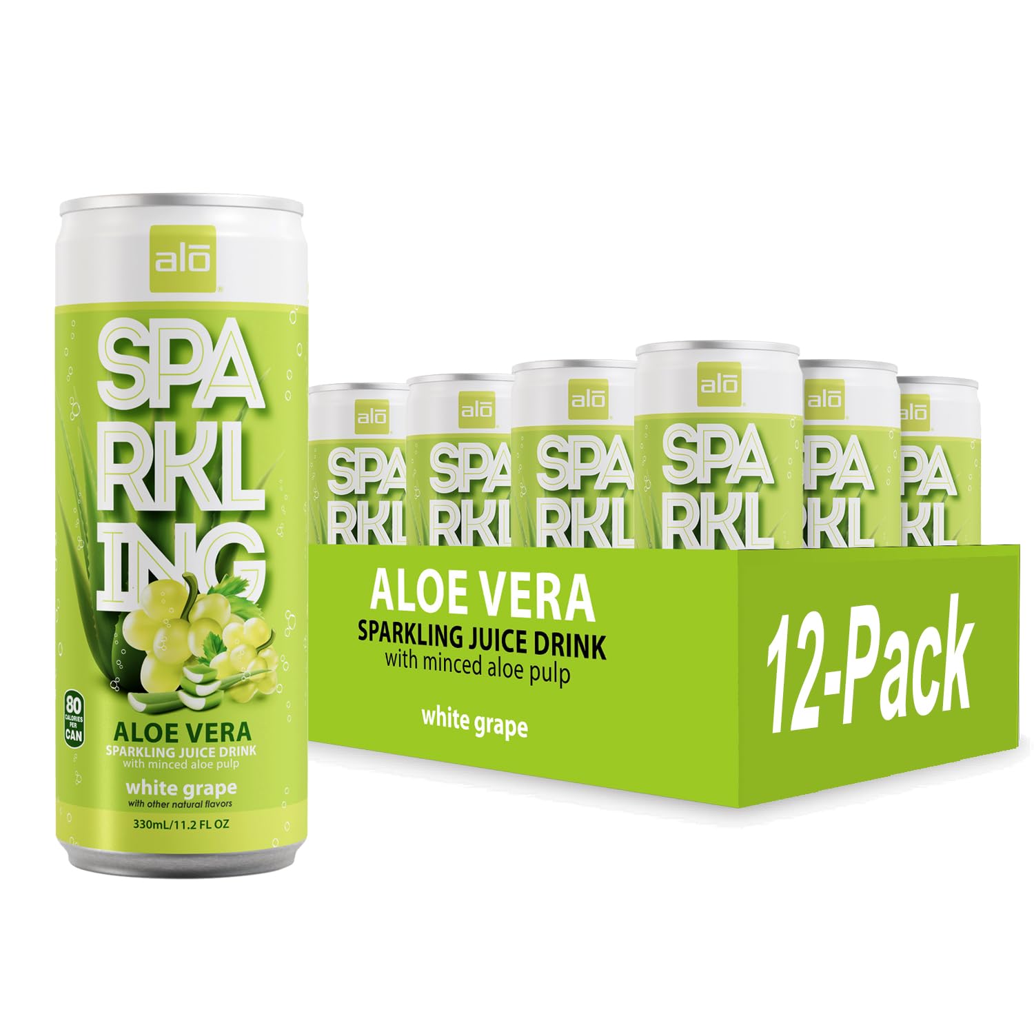 Alo Juice Aloe Sparkling White Grape