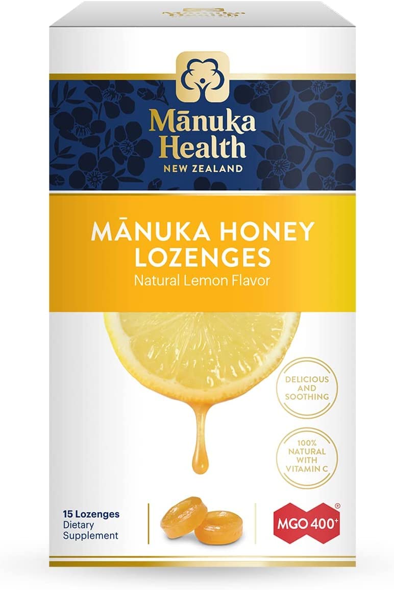 MANUKA HEALTH (Pack of 12) Manuka Health Honey Lemon Lozenges Throat Soothing 15 Pieces