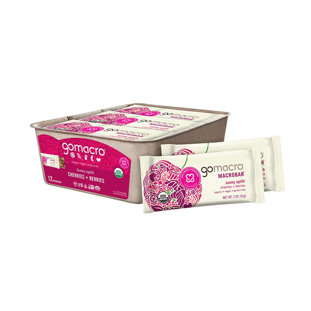Gomacro Macrobar Sunny Uplift Cherries + Berries 12/2 Oz Bar(s)