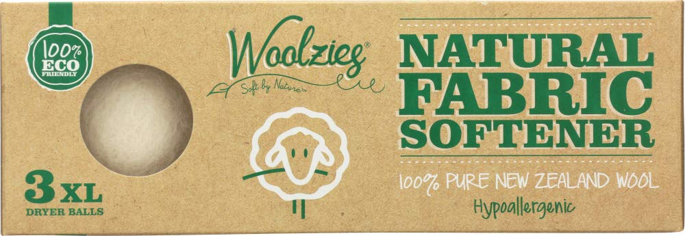 Woolzies Wool Dryer Balls for Dry Laundry, Woolzies Wool, 3 Pack