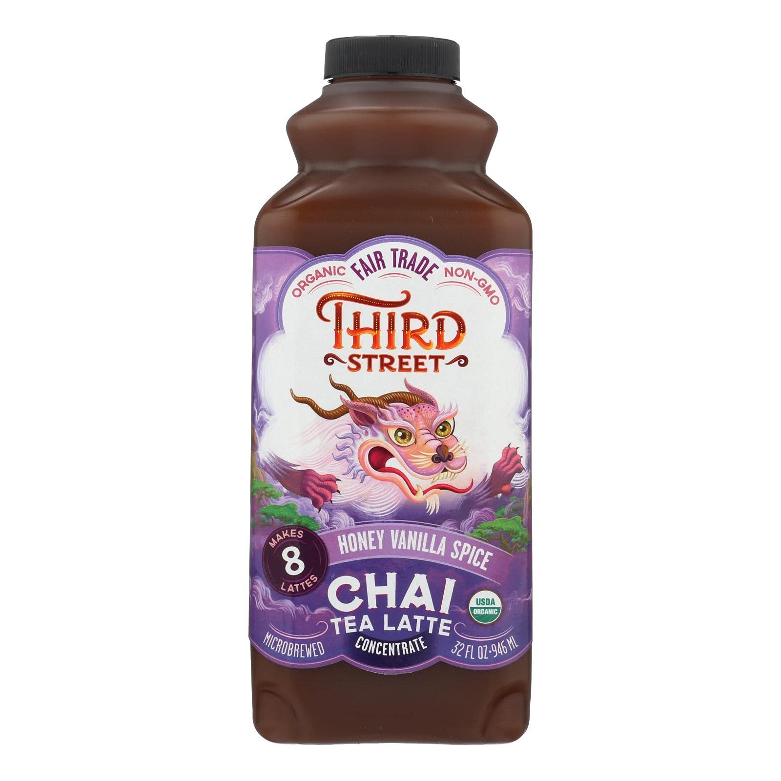 Third Street Organic Honey Vanilla Spice Chai Black Tea Latte Concentrate, 32 Fluid Ounce -- 6 per case.