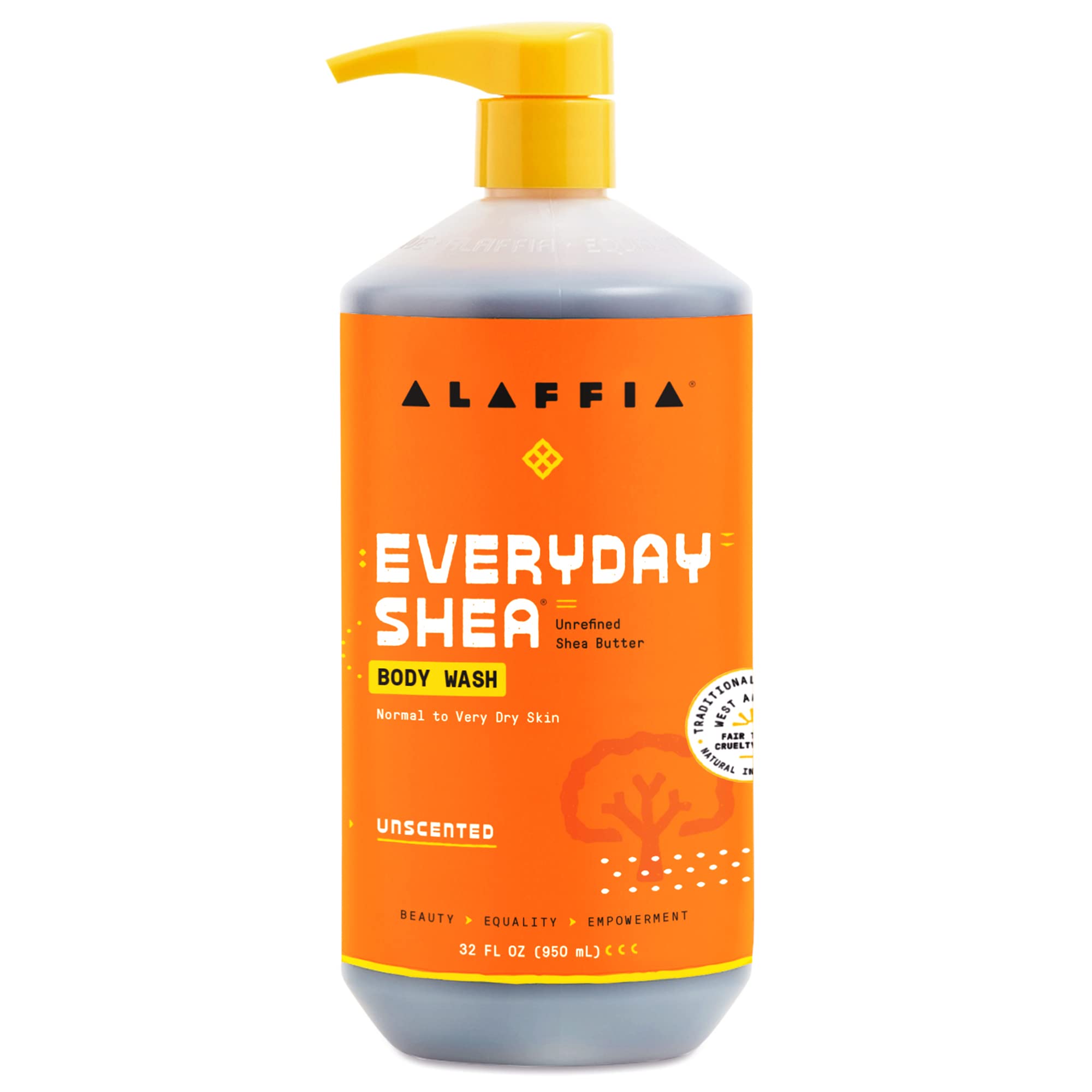 ALAFFIA (Pack of 5) Alaffia Wash Body Everyday Unscented Body Wash 32 Fl Oz