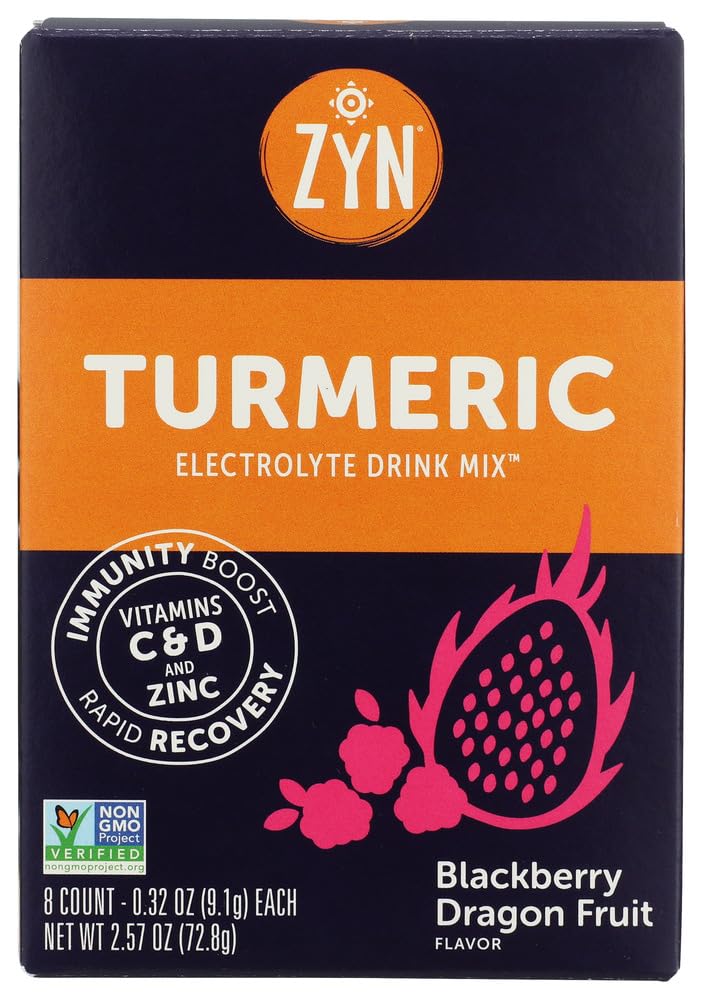 Zyn Drink Blackberry Dragonfruit Turmeric Electrolyte 8ct