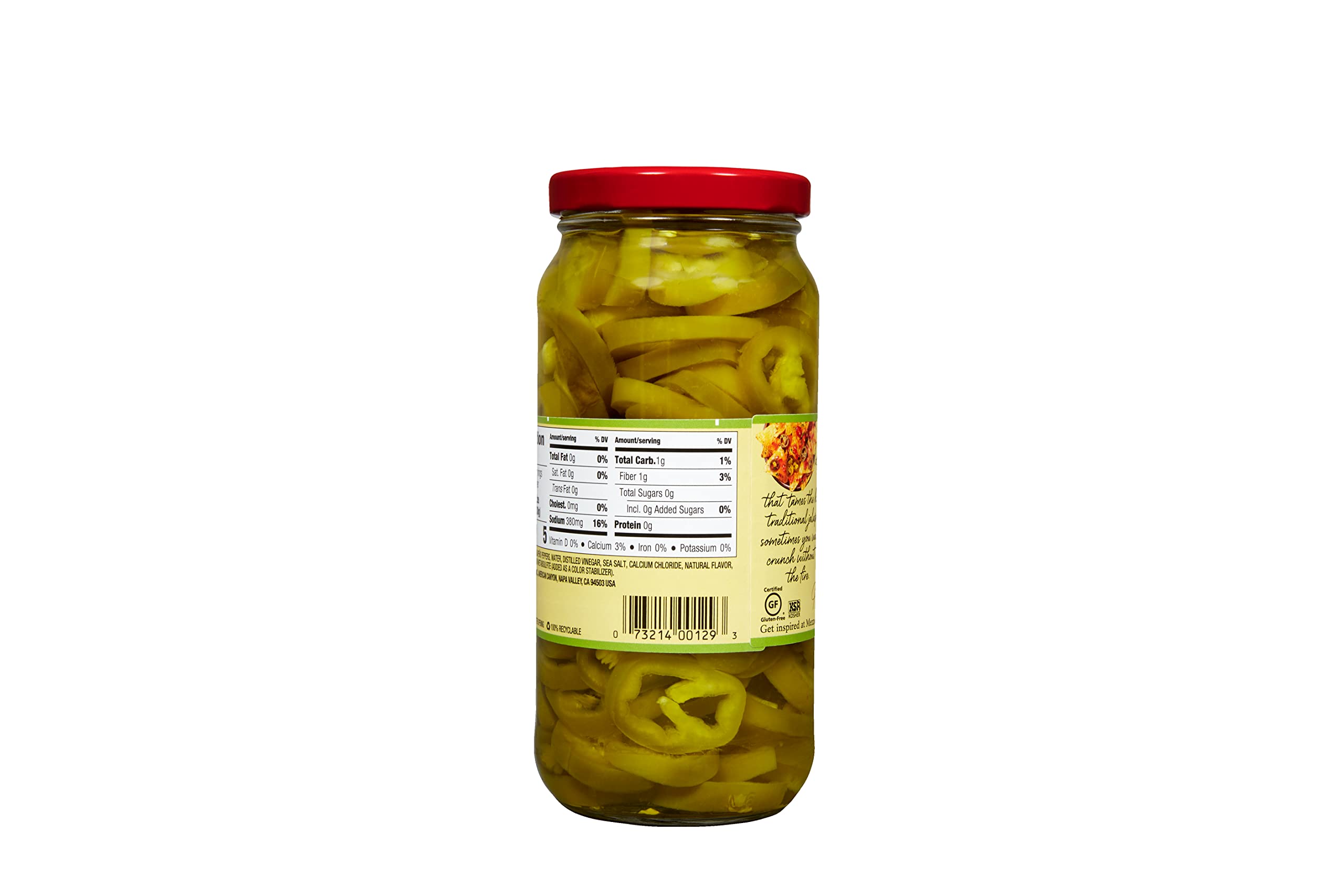 MEZZETTA (Pack of 18) Mezzetta Sliced Tamed Jalapeño Peppers Medium Heat 16 Oz