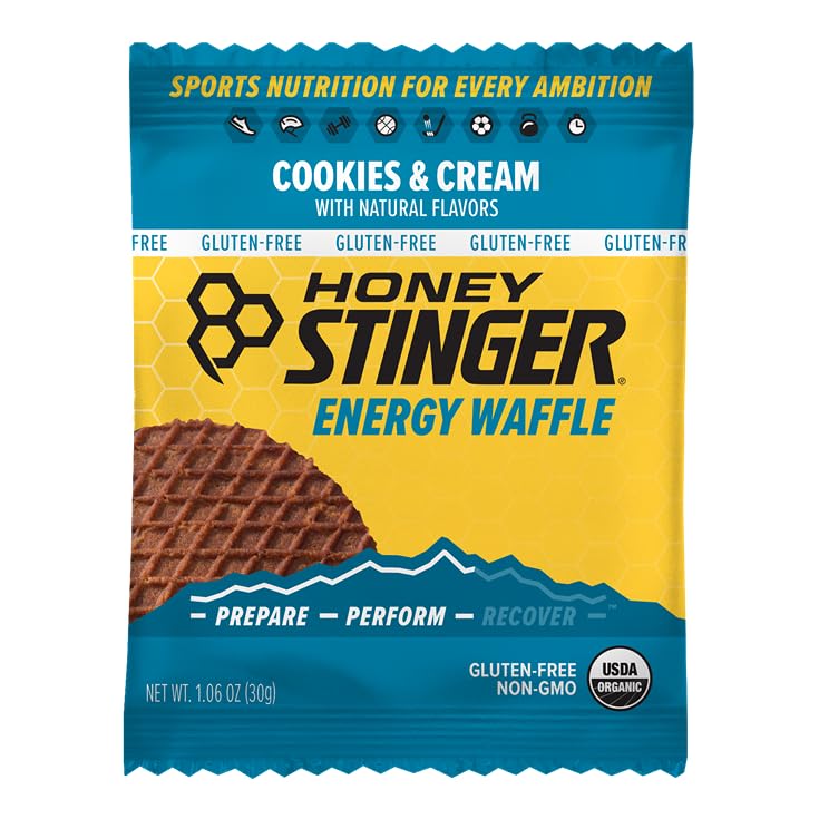 HONEY STINGER (Pack of 36) Honey Stinger Waffle Cookie Cream Performance Nutrition Bar 1.06 Oz