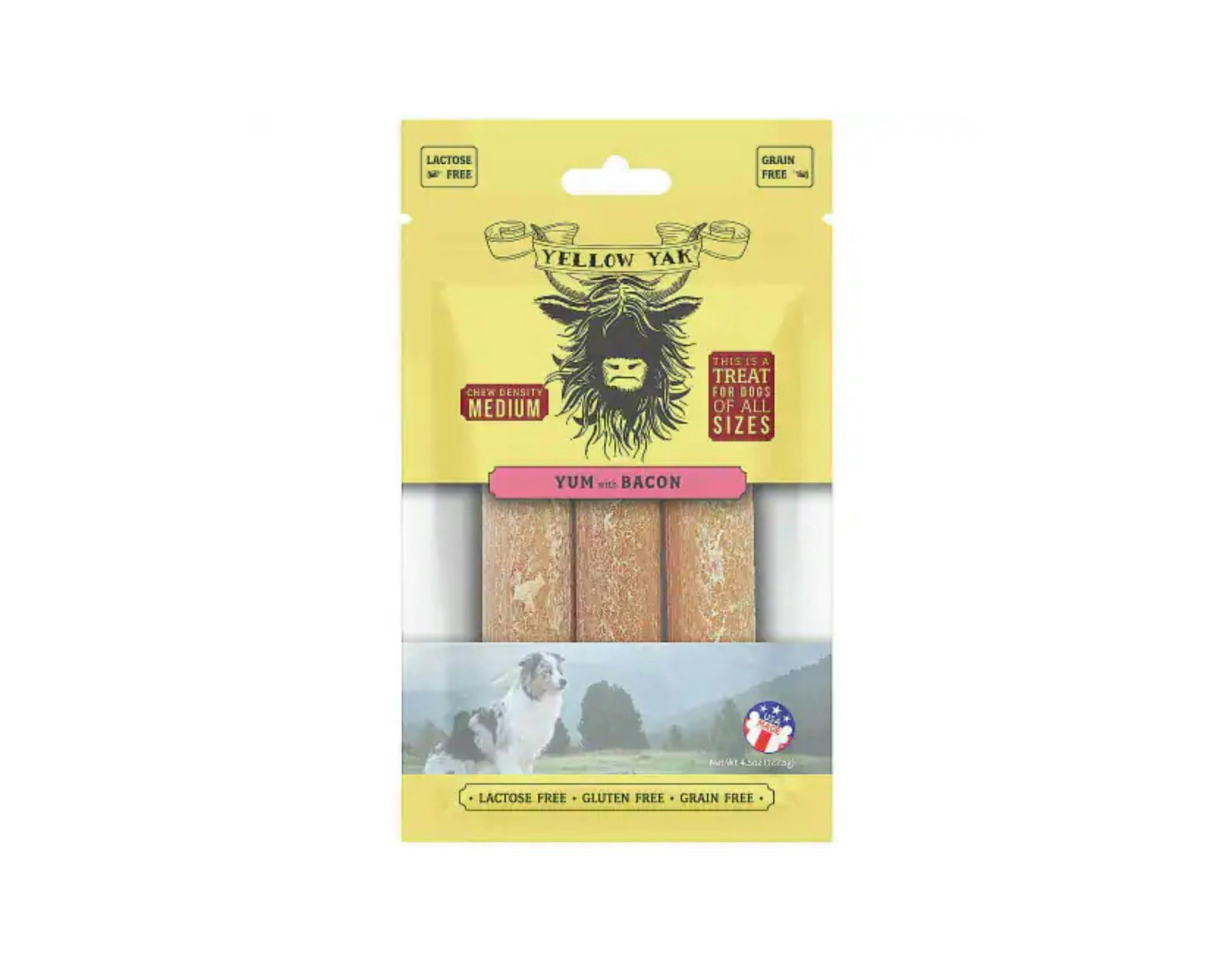 Yellow Yak Dog Chew Bacon
