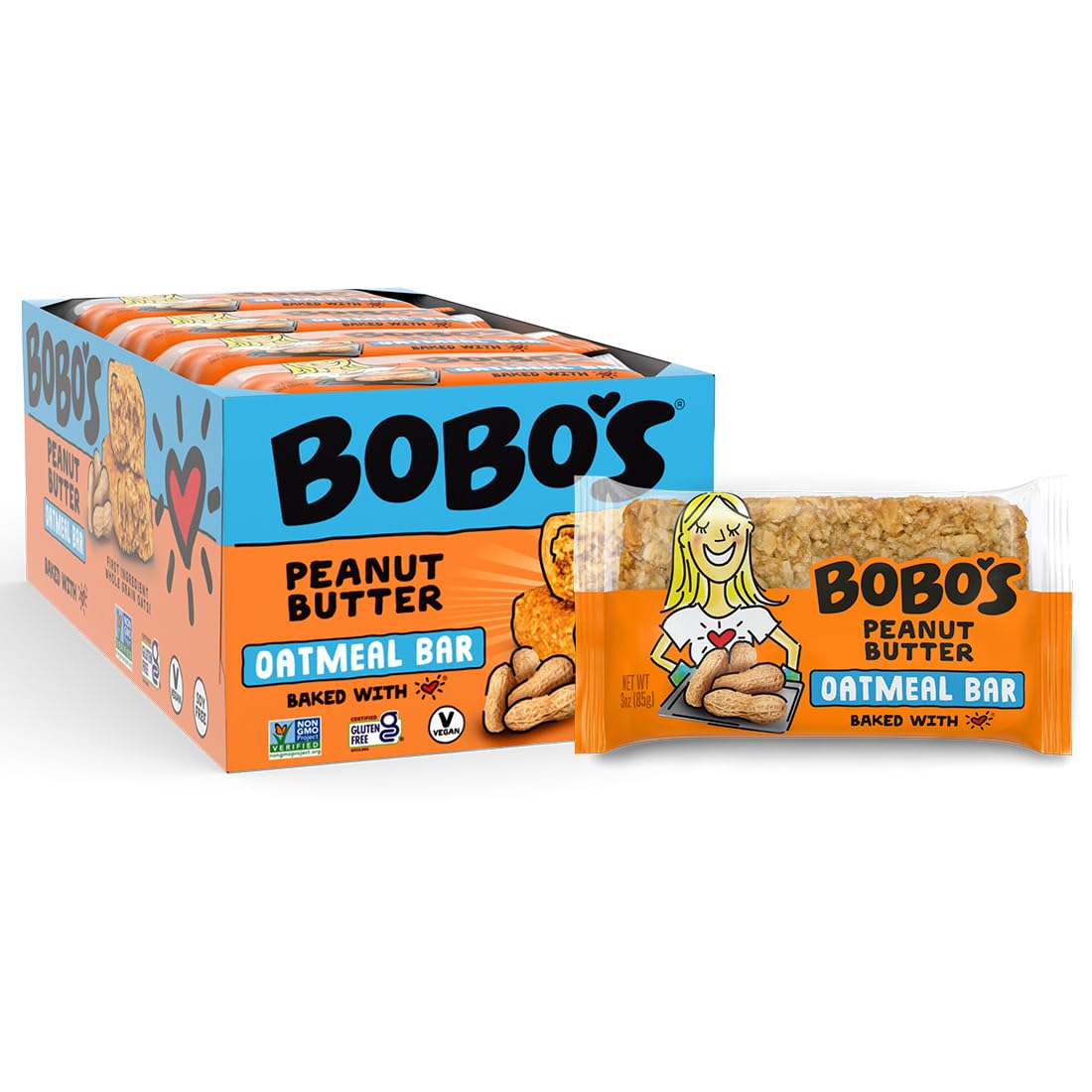 Bobo's Oat Bar, All Nat, Peanut Butter